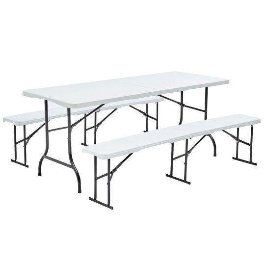 Ensemble table et bancs pliants 180 cm