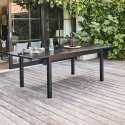 Table de jardin rectangulaire extensible en aluminium avec 6 chaises et 2 chaises avec accoudoirs