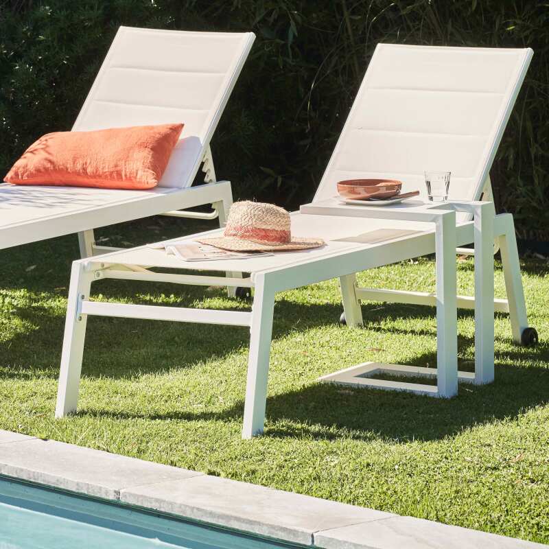 Tablette pour bain de soleil en aluminium (5/6)