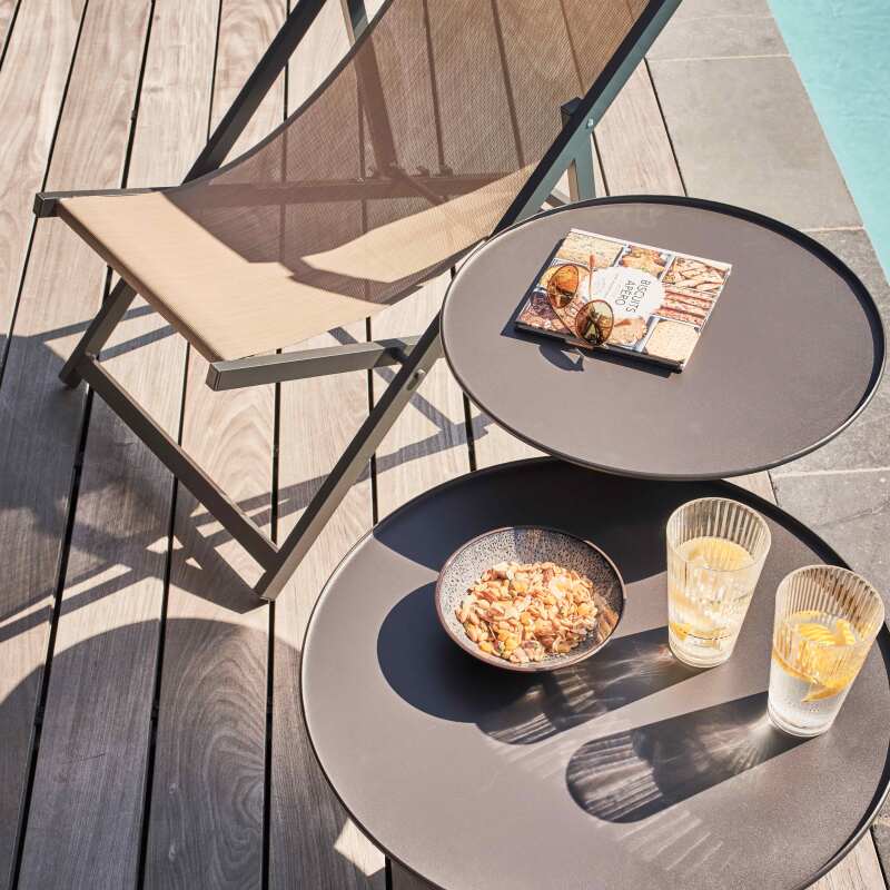 Table basse de jardin ronde Ø60 cm en acier (4/6)