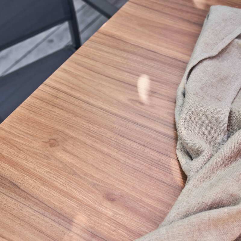 Table de jardin rectangulaire extensible (256/320 x 100 x 76 cm) en aluminium et DPC