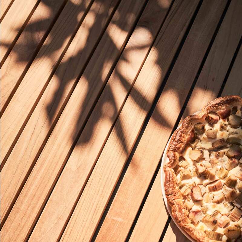 Table de jardin (200 x 100 x 75 cm) en aluminium et teck (2/7)