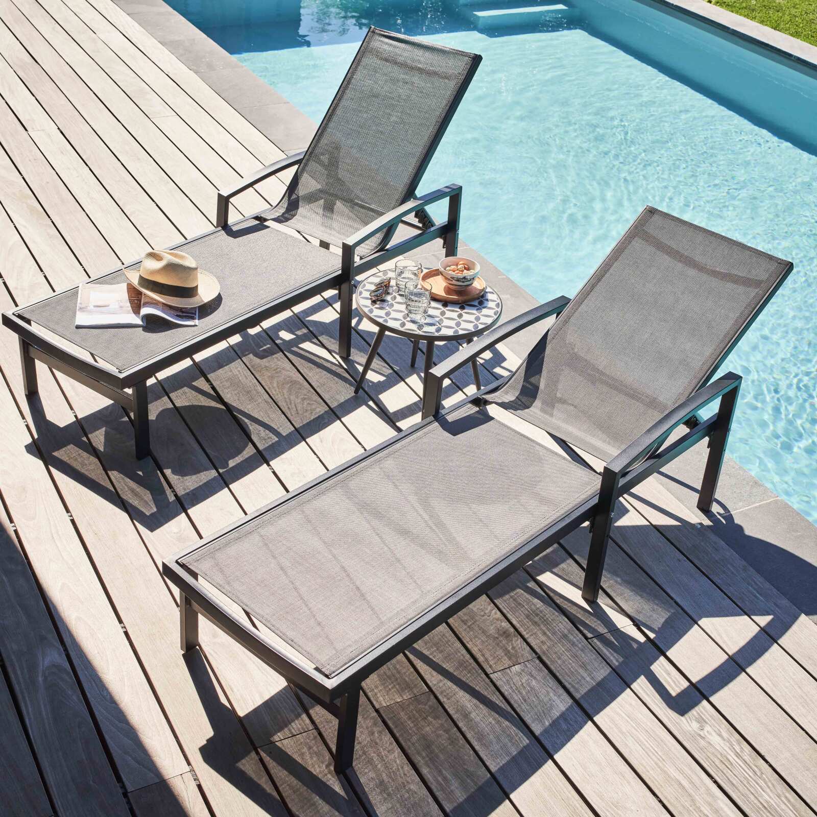 Table basse ronde à motif MOSAIC Ø 45 cm