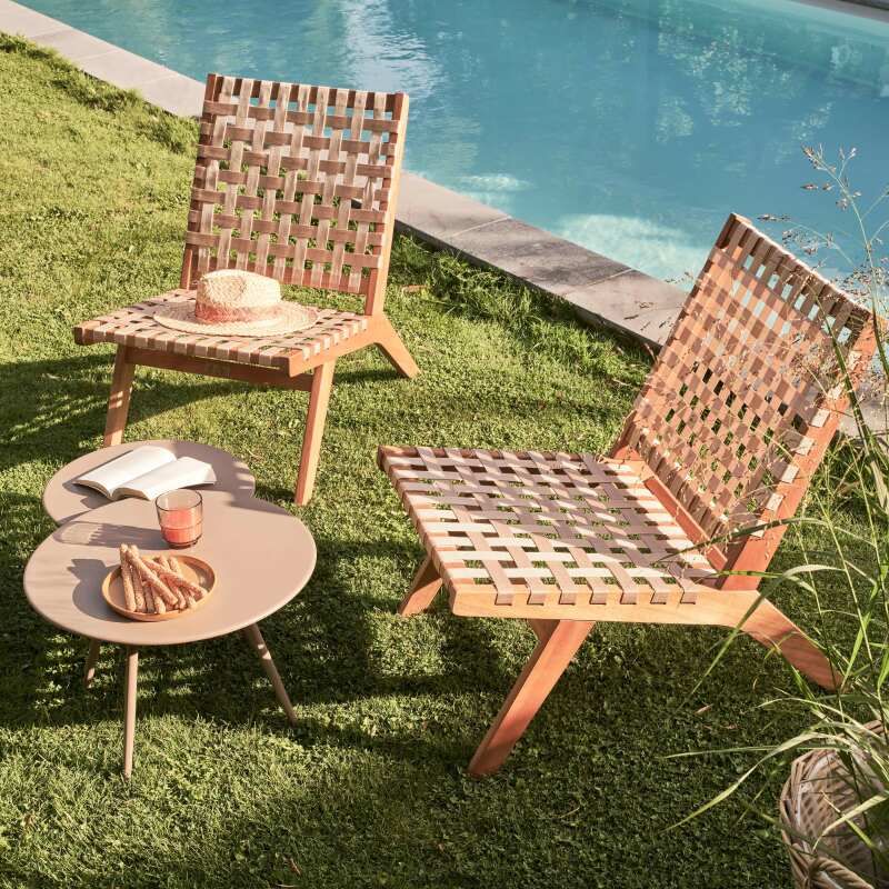 Tables gigognes de jardin rondes Ø50 x 34 cm et Ø40 x 29,5 cm (2/6)