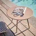 Table basse de jardin ronde en métal Ø50x34 cm - Ambiance