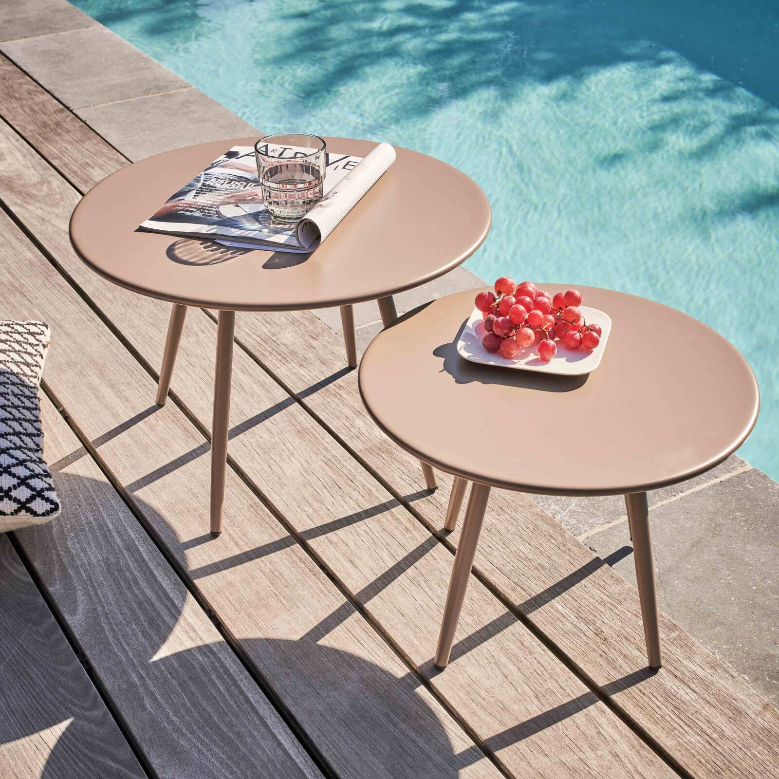 Table basse de jardin ronde Ø50 x 34 cm