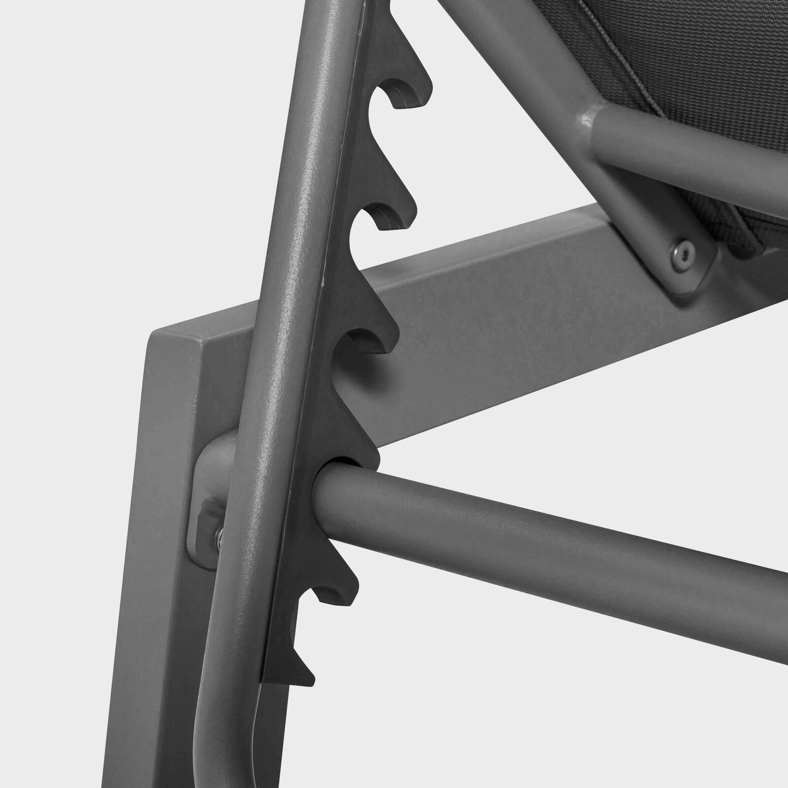 Lot de 2 bains de soleil avec roues, inclinables 5 positions