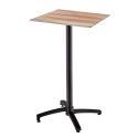 Table haute de jardin carrée 60 x 60 cm inclinable en HPL
