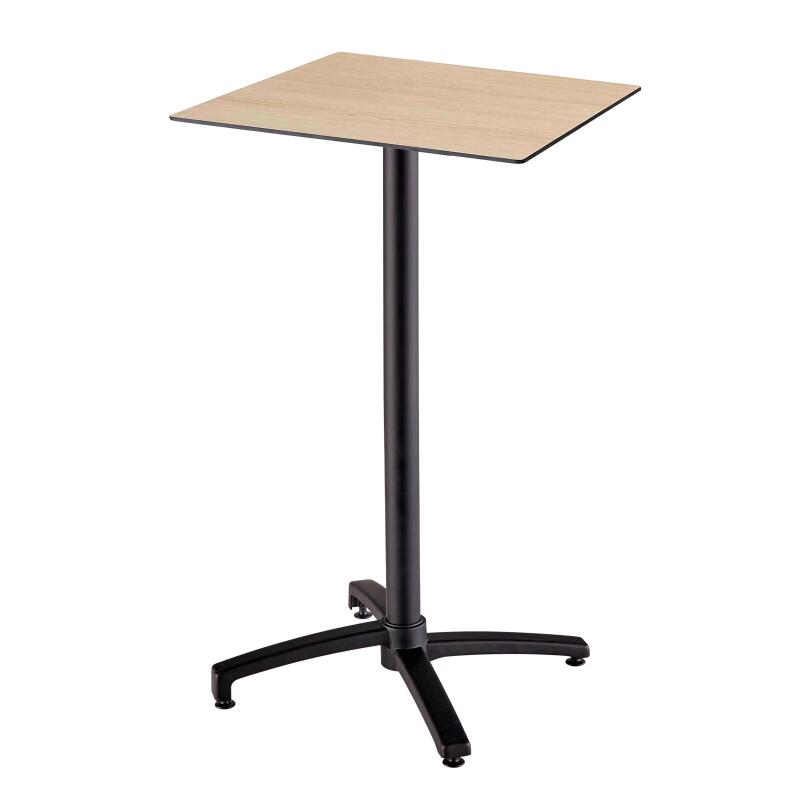 Table haute de jardin carrée 60 x 60 cm inclinable en HPL