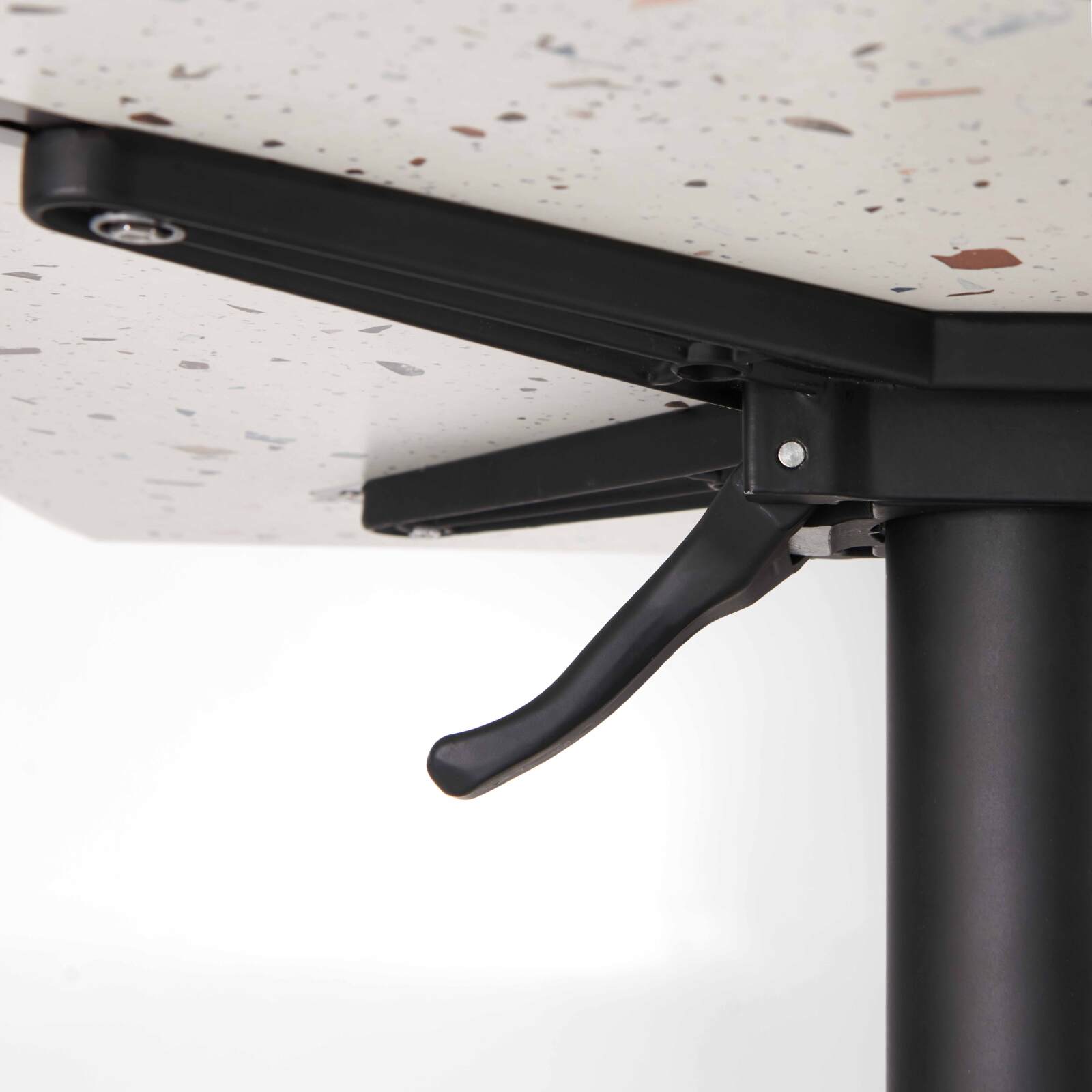 Table haute de jardin carrée 60 x 60 cm inclinable en HPL