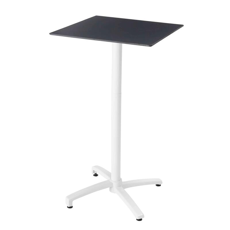 Table haute de jardin carrée 60 x 60 cm inclinable en HPL