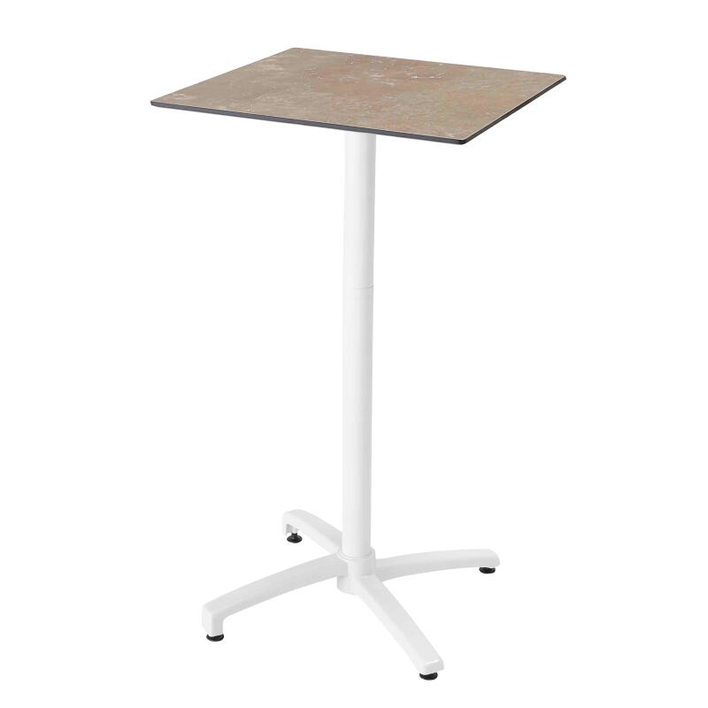Table haute de jardin carrée 60 x 60 cm inclinable en HPL