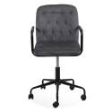 Chaise de bureau à roulettes en velours