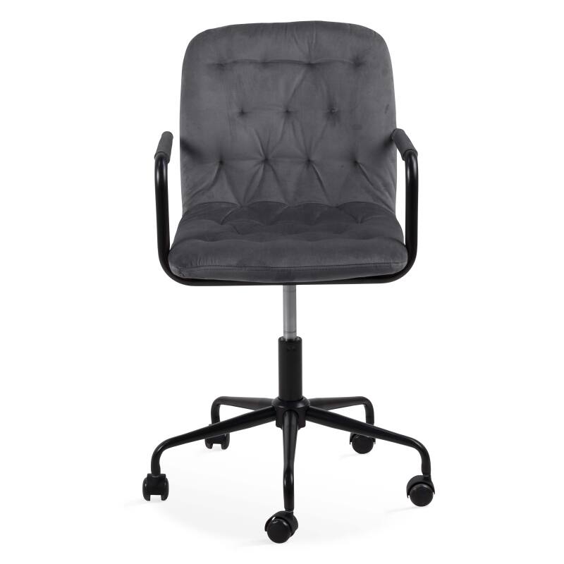 Chaise de bureau à roulettes en velours