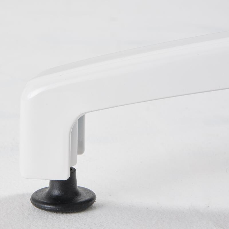 Table de jardin carrée 60 x 60 cm avec pied blanc inclinable en HPL
