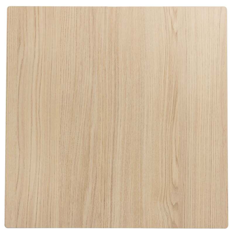 Table de jardin carrée 60 x 60 cm avec pied blanc inclinable en HPL