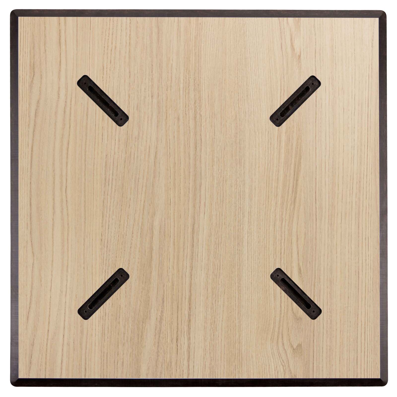 Table de jardin carrée 60 x 60 cm avec pied blanc inclinable en HPL