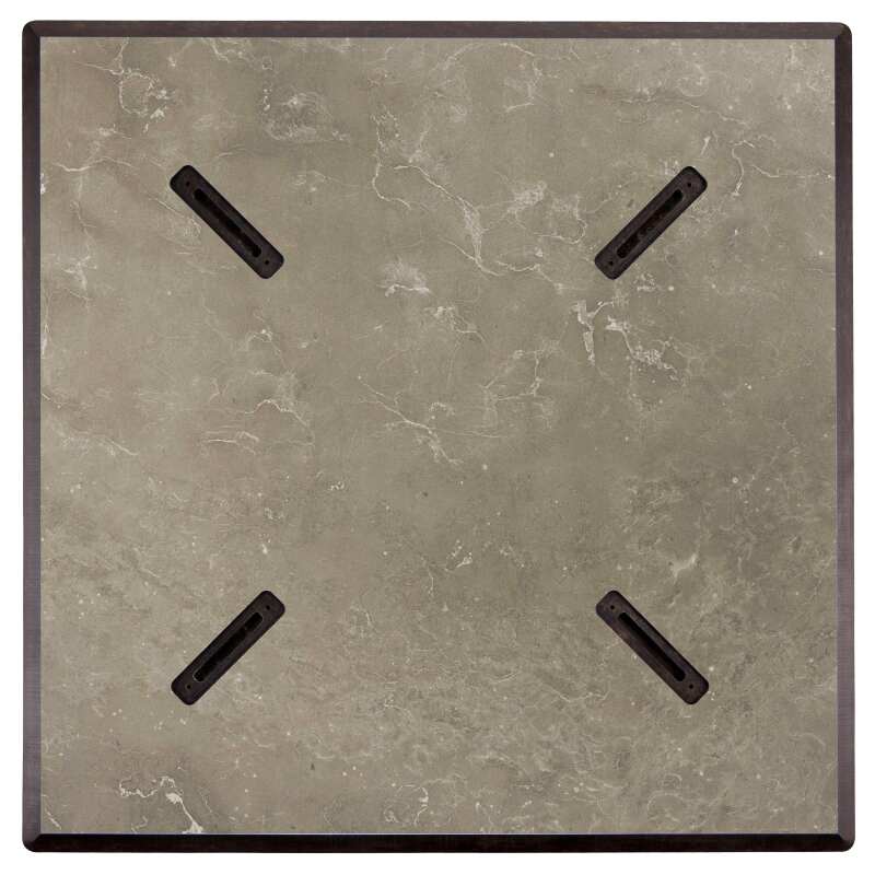 Table de jardin carrée 60 x 60 cm avec pied blanc inclinable en HPL (6/7)