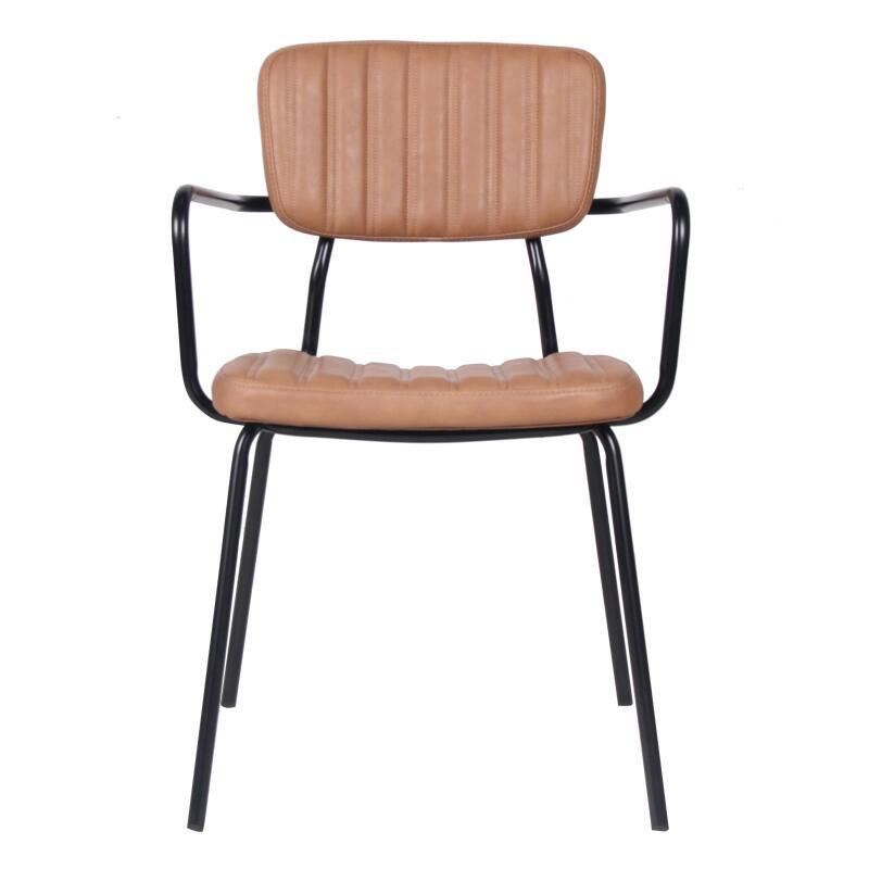 Lot de 2 chaises avec accoudoirs en textile enduit et bois FSC (4/5)