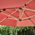 Ensemble parasol déporté inclinable (3 x 3m) + 4 dalles à lester remplissables