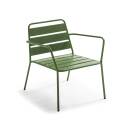 Fauteuil de jardin bas en métal