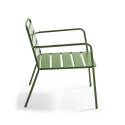 Fauteuil de jardin bas en métal