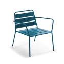 Fauteuil de jardin bas en métal