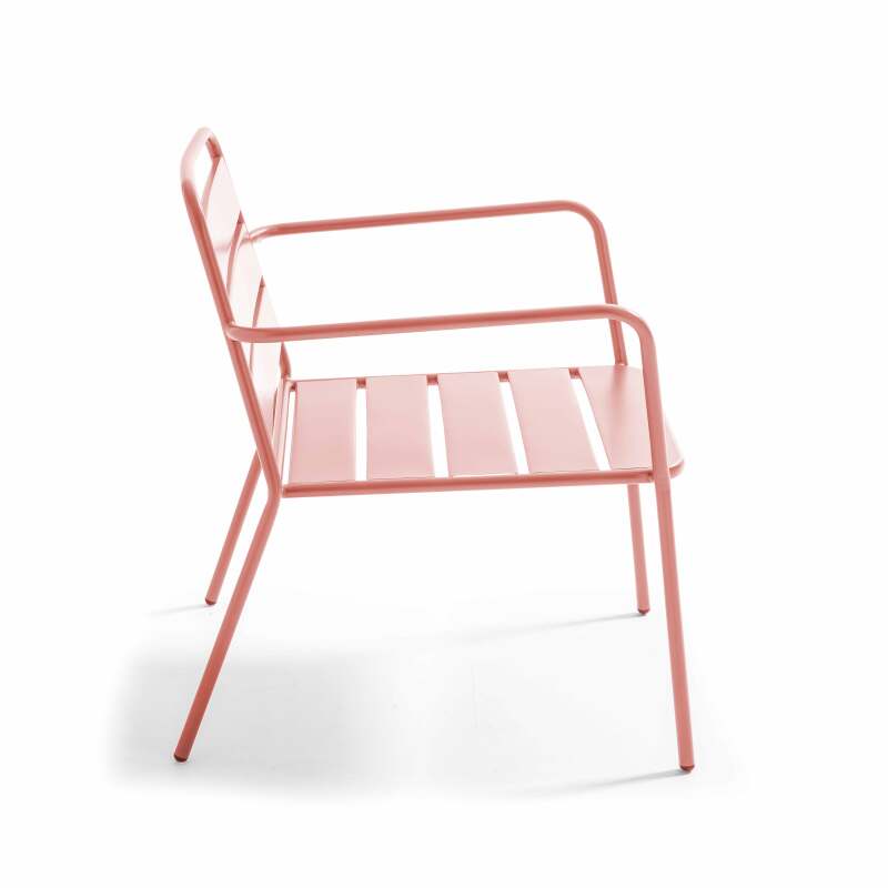 Fauteuil de jardin bas en métal