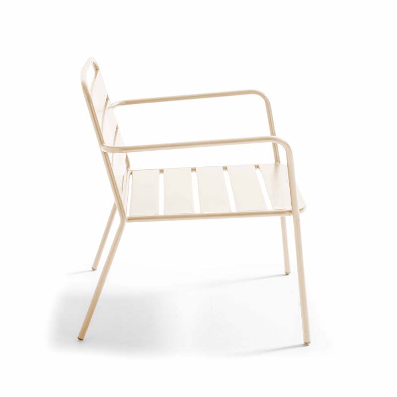 Fauteuil de jardin bas en métal