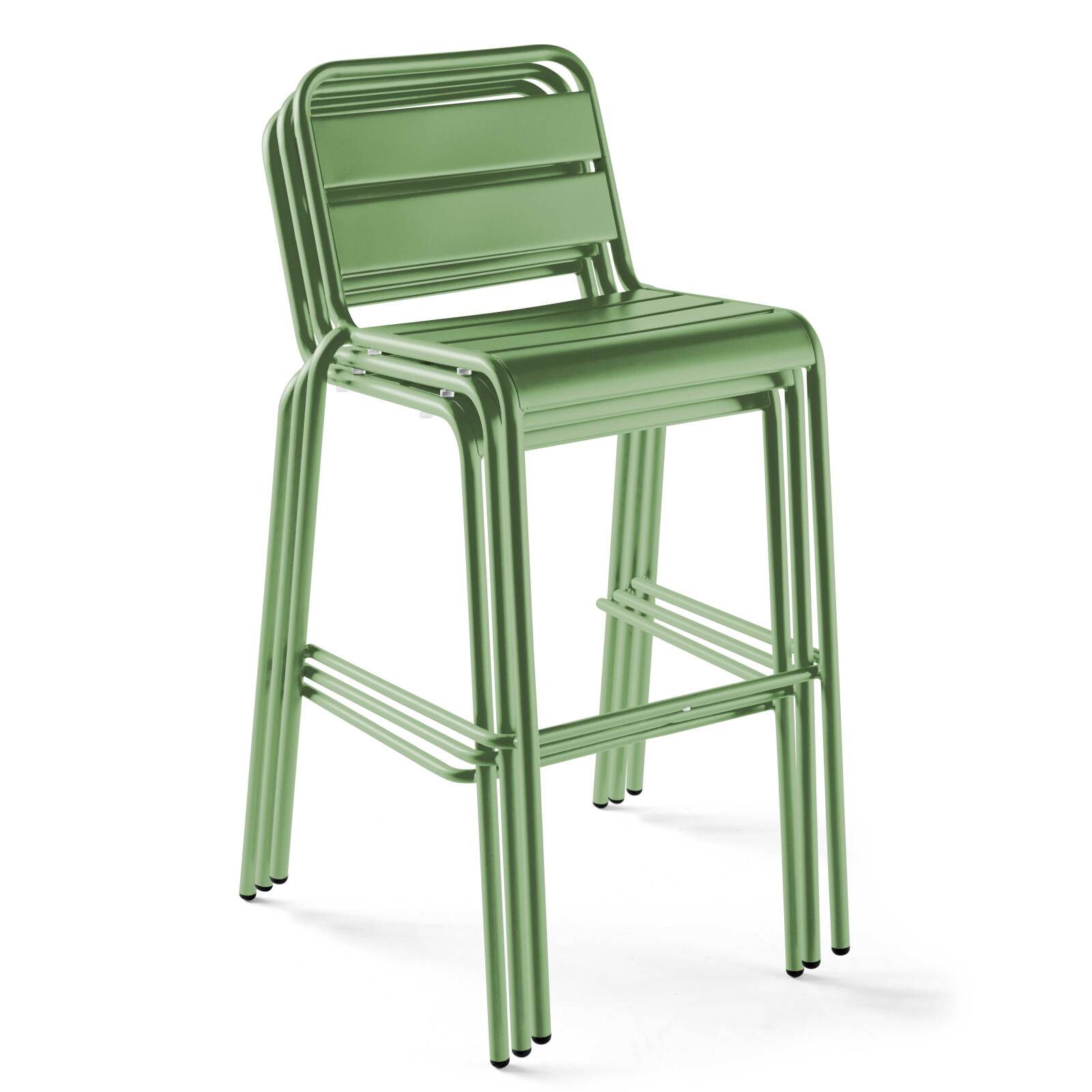 Chaise haute de bar avec 4 pieds assise et dossier rembourré simili Chaise haute de bar avec 4 pieds assise et dossier rembourré simili