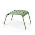 Lot de 2 fauteuils bas avec repose-pieds en métal dépareillés gris anthracite + 1 couleur