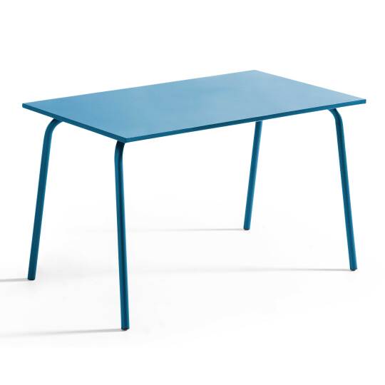 Table de jardin acier thermolaqué 4 places facile d’entretien | Oviala