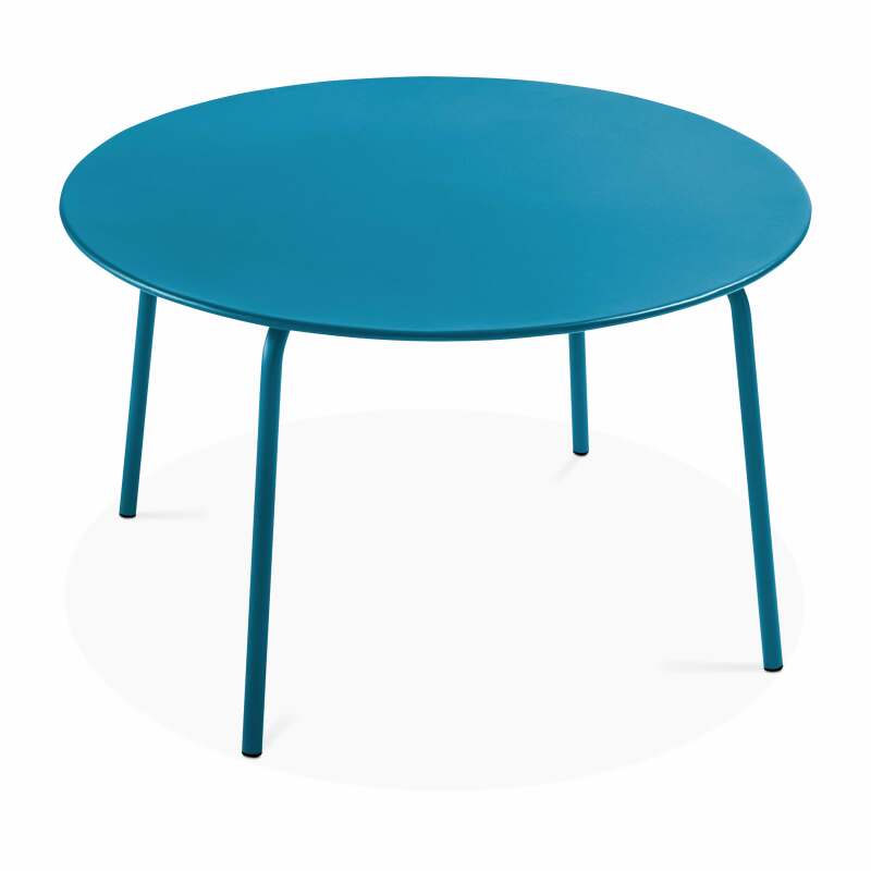 Table de jardin ronde (Ø120 x 72 cm) en métal