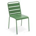Table de jardin carrée 120 x 120 cm en métal et 8 chaises en métal