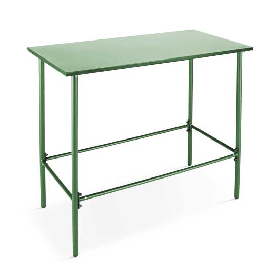 Table de jardin haute (120 x 60 x 105 cm) en acier thermolaqué