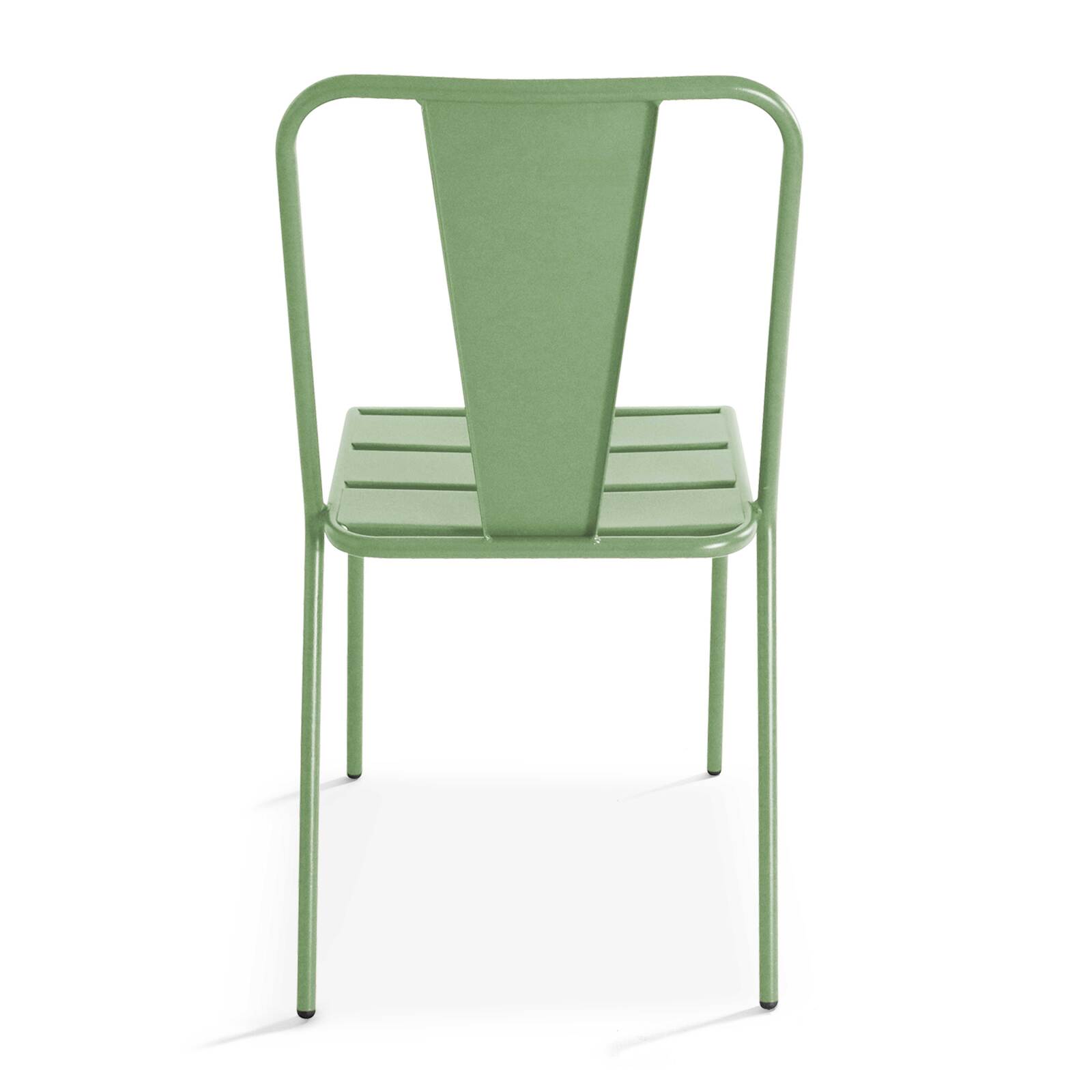 Table de jardin rectangulaire 180 x 90 et 8 chaises bistrot en métal