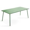 Table de jardin rectangulaire 180 x 90cm et 8 chaises bistrot en métal