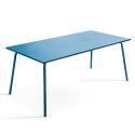 Table de jardin rectangulaire 180 x 90cm et 8 chaises bistrot en métal
