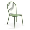 Table de jardin rectangulaire 180 x 90cm et 8 chaises bistrot en métal
