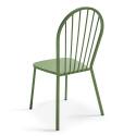 Table de jardin rectangulaire 180 x 90cm et 8 chaises bistrot en métal