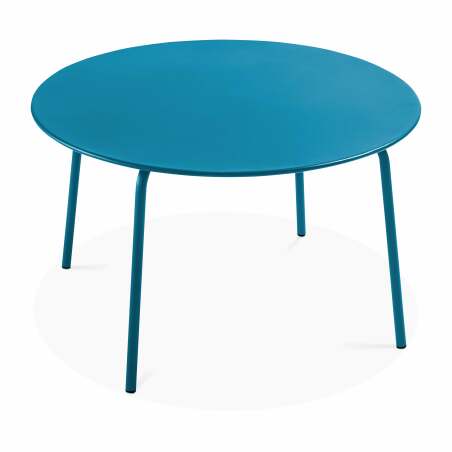 Table de jardin ronde Ø120 x 72 cm et 6 chaises en métal (2/7)