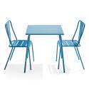 Table de jardin carrée 70 x 70 cm et 2 chaises bistrot
