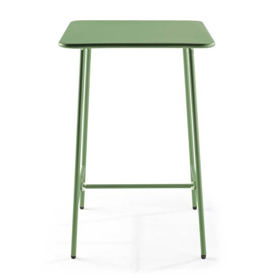 Table haute extérieure mange-debout 70x70x105 cm en métal | Oviala