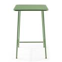 Table de bar carrée 70 x 70 x 105 cm et 2 chaises hautes en métal