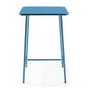 Table de bar haute 70 cm x 70 cm et 4 chaises hautes en métal