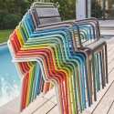 Chaise de jardin avec accoudoirs en métal