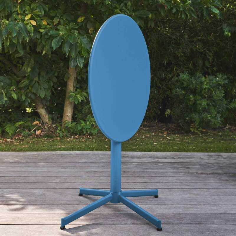 Table de jardin bistrot ronde (ø70 x 72 cm) avec plateau rabattable