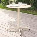 Table de jardin ronde inclinable Ø70 x 72 cm + 4 chaises