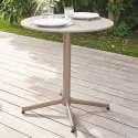 Table de jardin ronde inclinable Ø70 x 72 cm + 4 chaises