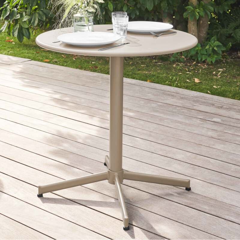 Table de jardin ronde inclinable Ø70 x 72 cm + 4 chaises (2/6)